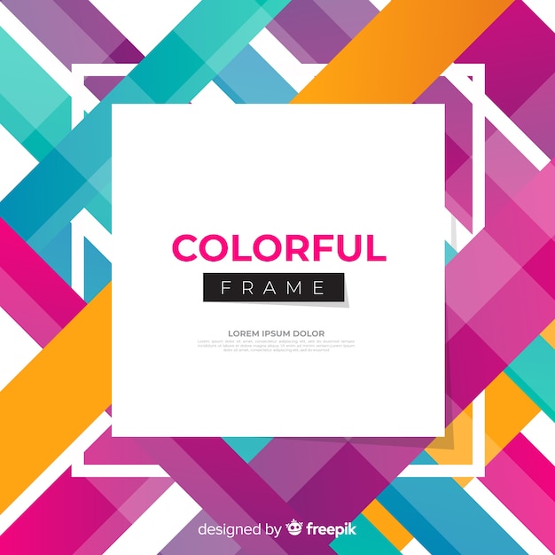 Colorful Frame Vector Template – Free Download