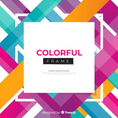 Colorful Frame Vector Template – Free Download