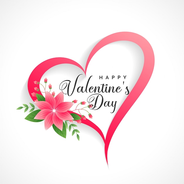 Beautiful Valentine’s Day Heart with Flower Decoration – Free Download