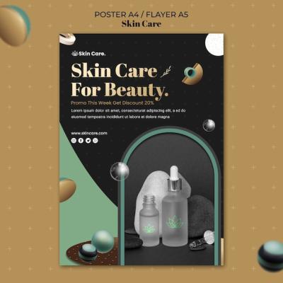 Poster Template for Skin Care Products – Free Download