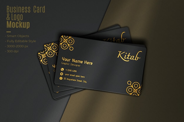 Realistic Business Card and Logo Mockup – Free Download