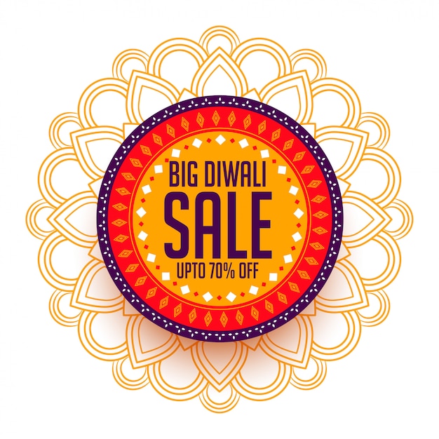 Happy Diwali Sale Background Vector Template – Free Download