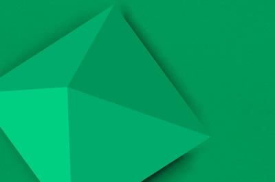 Geometric 3D Rendered Green Pyramid Background – Free Download