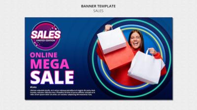 Horizontal Banner Template for Sales – Free Download