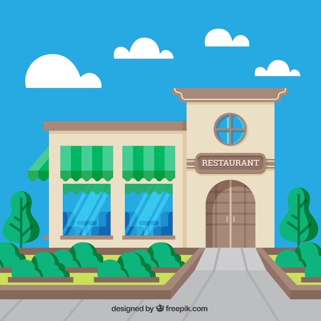 Restaurant Scene Vector Template – Free Download