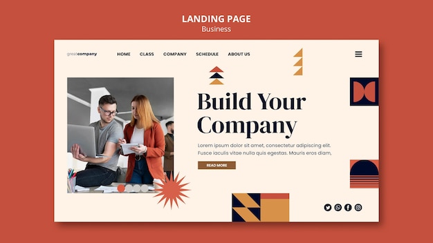 Company Landing Page Template – Download Free Stock Photo