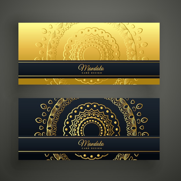 Luxury Mandala Golden Banners Set – Free Download