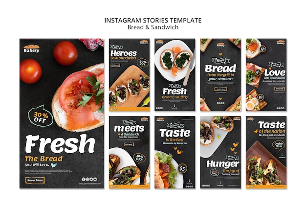 Bread and Sandwich Instagram Stories – Free to Download