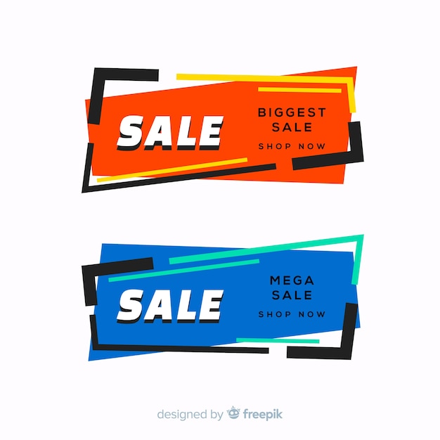 Geometric Sales Banners – Free Download Free Stock Photo