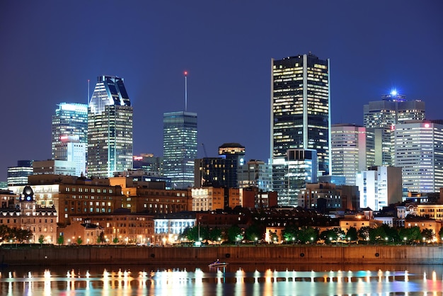 Montreal City Lights at Dusk Over the River – Free Download