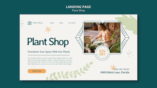 Stunning Plant Shop Landing Page Template – Free Download