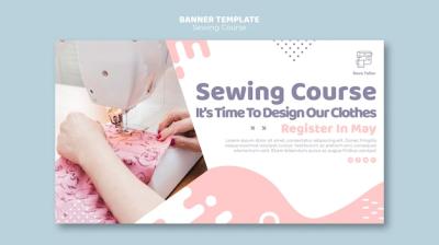 Sewing Tutorial Banner Template – Free Download