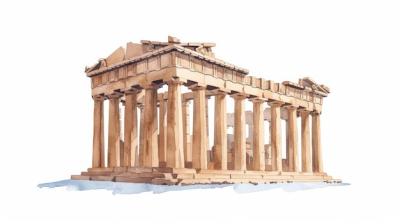 Acropolis of Athens Watercolor Sketch – Free Stock Photo for Download