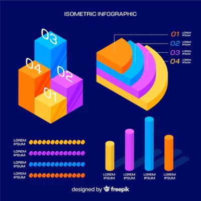 Isometric Infographic Steps Template – Free Download