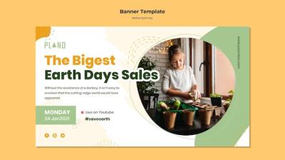 Mother Earth Day Banner Template – Free to Download