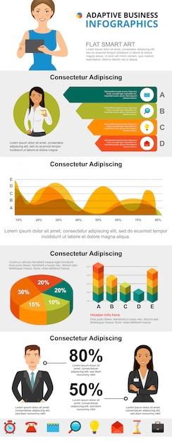 Infographic Charts Set for Marketing and Analysis – Free Download