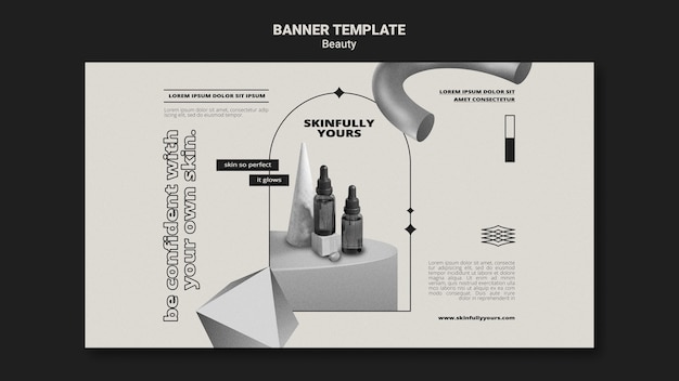 Monochromatic Skin Care Banner Template – Free Download