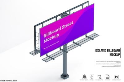 Isolated Billboard Mockup – Free Download