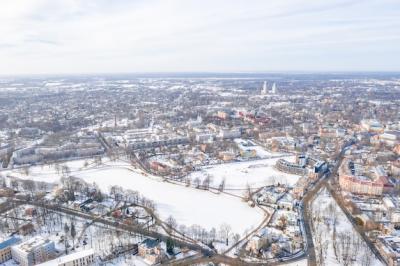 Aerial View of Riga City in Latvia During Winter – Free Stock Photo, Download for Free