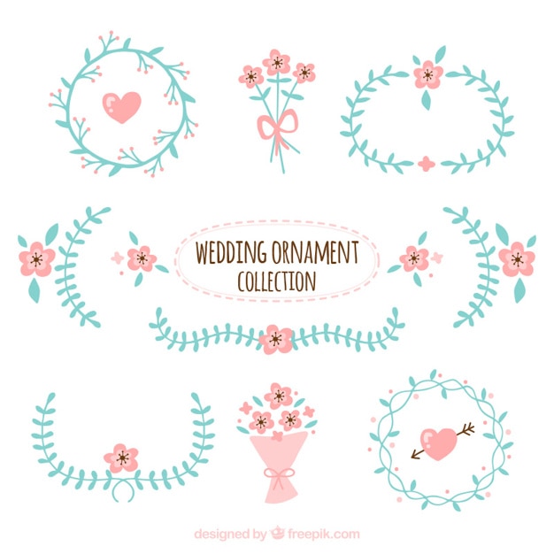 Cute Wedding Ornament Collection – Free Stock Photos for Download