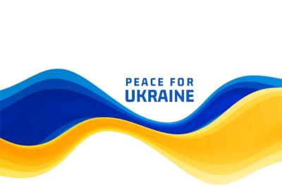 Wave Flag Symbolizing Peace for Ukraine – Free Download