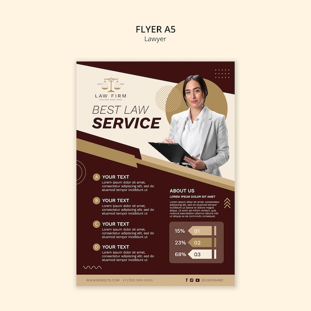 Lawyer Profession Template – Free Download of PSD Template