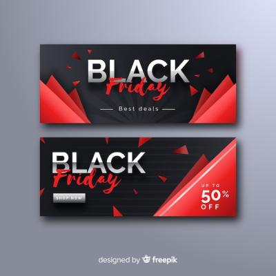 Gradient Black Friday Banners – Free Download