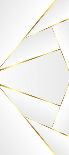 Geometric Golden Lines on a White Background – Free Download