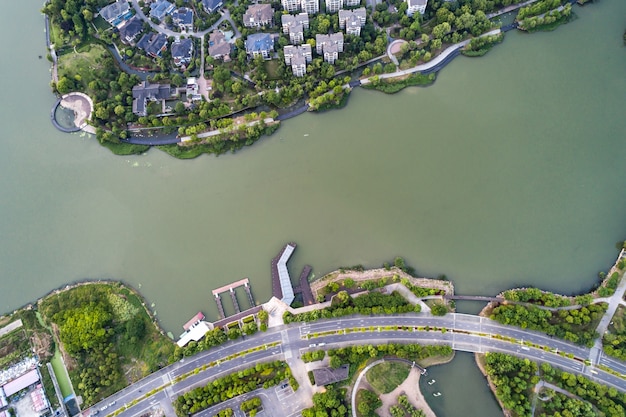 Aerial Drone View of Lake Marathona Dam on a Winter Day – Free Stock Photo for Download