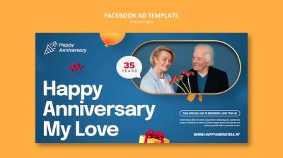 Gradient Anniversary Template – Free Download for Stunning Celebrations