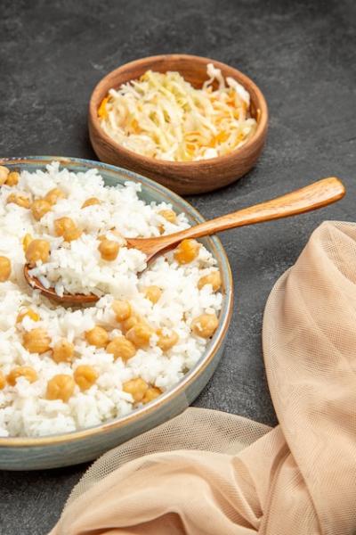 Steamed Rice Meal Close-Up – Free Download