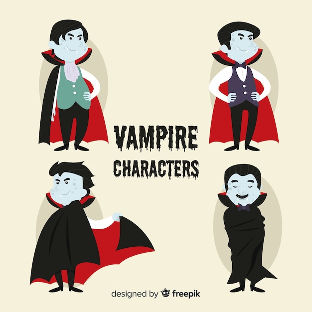 Colorful Vampire Character Collection – Free Download