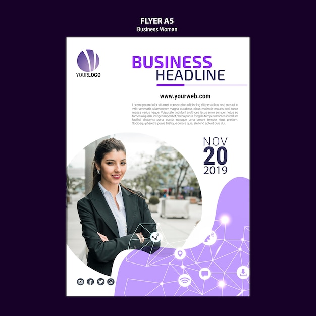 Business Woman Flyer Template – Free Download