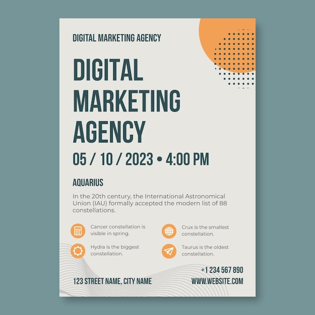 Duotone Digital Marketing Agency Business Seminar Invitation Template – Free to Download