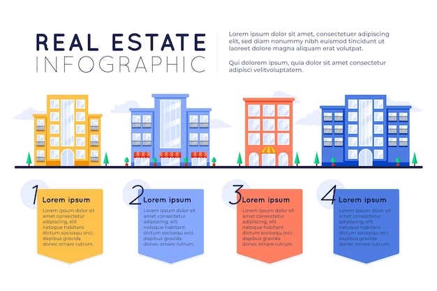 Flat Real Estate Infographics – Free Download