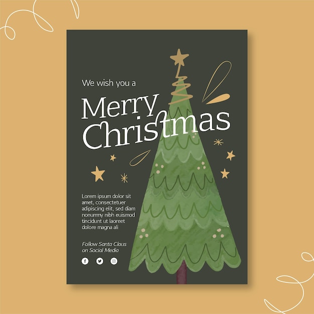 Christmas Poster Template – Free Download, Free Stock Photo