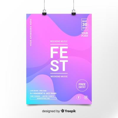 Music Festival Poster – Free Download, Download Free Stock Photo