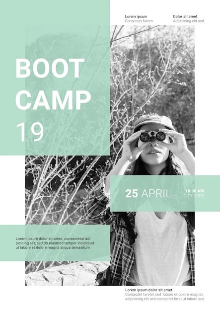 Boot Camp Concept Social Media Post Mockup – Free Download