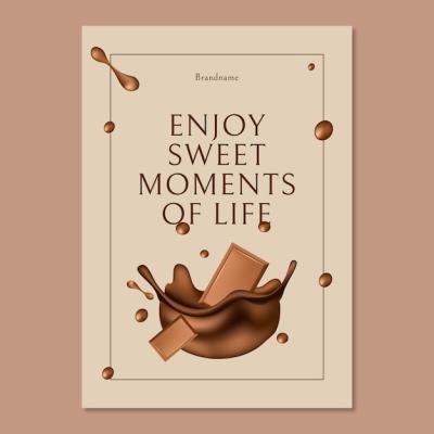 Chocolate Poster Template Design – Free Download