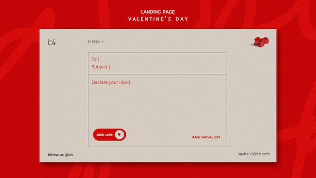 Valentine’s Day Landing Page – Free Stock Photo, Download for Free