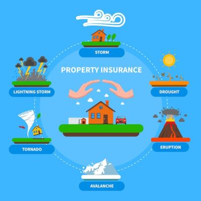 Natural Disaster Property Insurance Flat Banner – Free Download