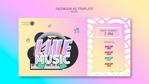 Professional Music Show Facebook Template – Free Download