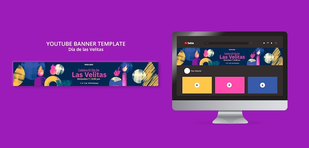 DÃ­a de la Velitas Flat Design Template – Download Free Stock Photo