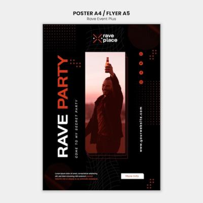 Rave Event Poster Template – Free Download