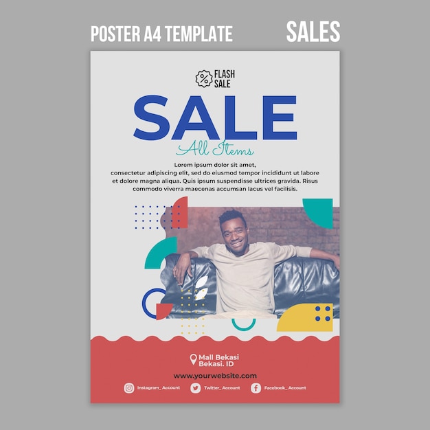 Sales Poster Template – Download Free Stock Photo