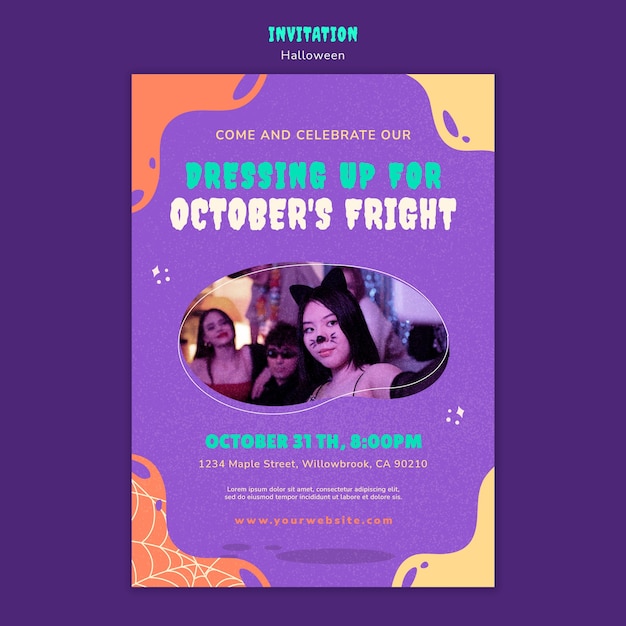 Creative Halloween Template Design – Free Download