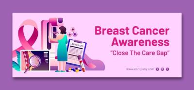 Gradient Social Media Cover Template for Breast Cancer Awareness Month – Free Download