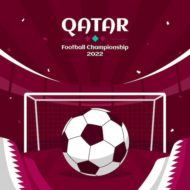 Flat World Football Championship Illustration – Free to Download