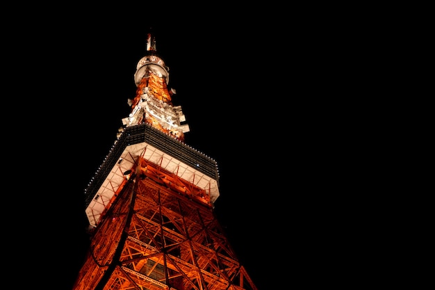 Top of Tokyo Tower in Japan – Low Angle Close Up Shot for Free Download