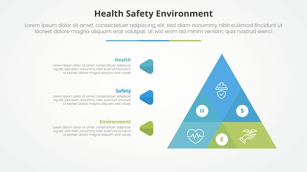 HSE Infographic Concept with Venn Diagram and Flat Style Design for Slide Presentation – Free Download